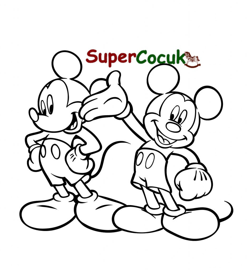 Mickey Mouse Boyama Sayfası Yeni